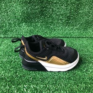 Nike Air Max Motion 2 size 5C Toddler Kids Black Gold Sneakers AQ2744-012